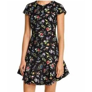 Likely Dress Size 6 Black Floral Mini